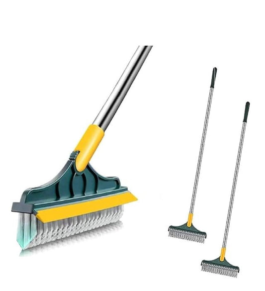 2 in1 Floor Scrub Cleaning Brush Wiper ( Pack of 2) - GADGETA2Z
