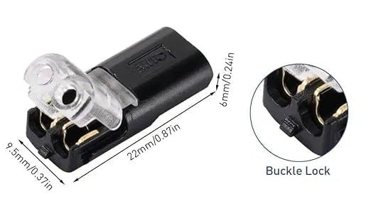 Fast-Fit 2-Pin Double-Wire Plug-in Connectors (Pack of 6) - GADGETA2Z