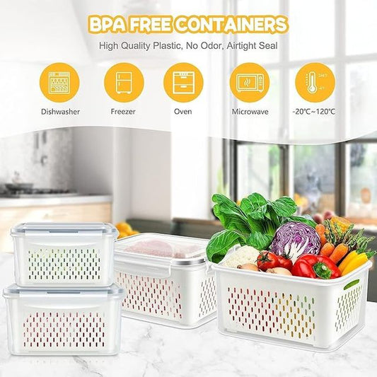 Fridge storage containers Pack of 2 - GADGETA2Z