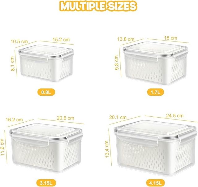 Fridge storage containers Pack of 2 - GADGETA2Z