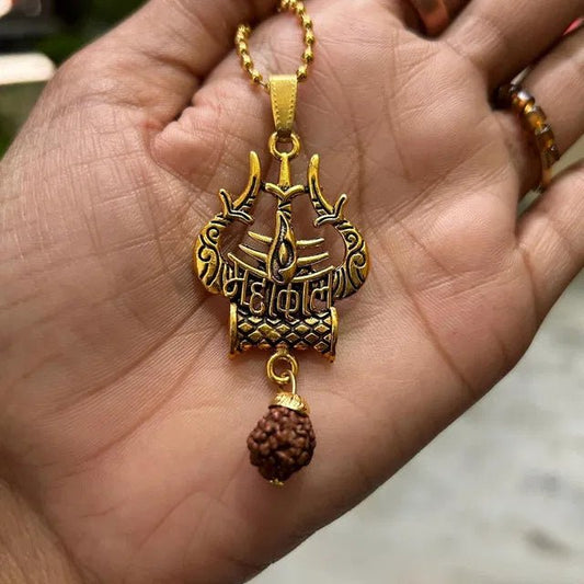 Spiritual Necklace Shiva Trishul damaru Necklace - GADGETA2Z