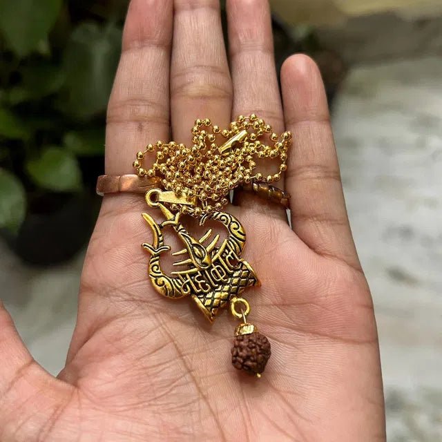 Spiritual Necklace Shiva Trishul damaru Necklace - GADGETA2Z