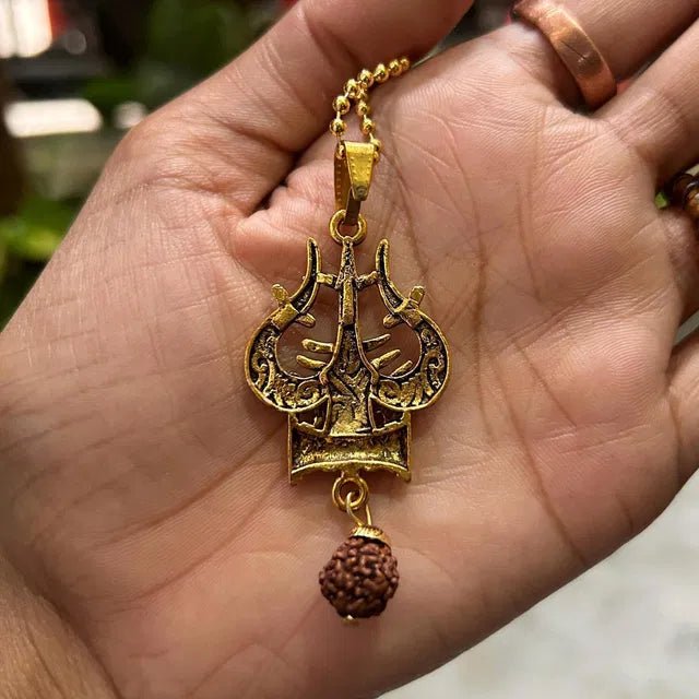 Spiritual Necklace Shiva Trishul damaru Necklace - GADGETA2Z